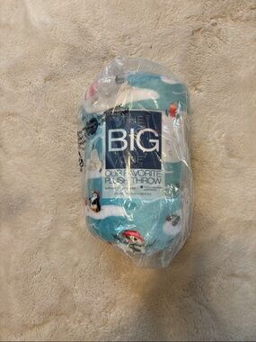 The Big One Blue Penguin Plush Throw